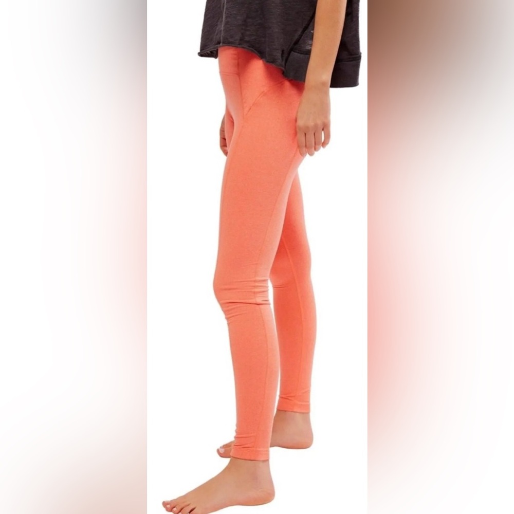FP Movement by Free People You Know it High-Waist Leggings Melon Taffy Coral S - Picture 3 of 6